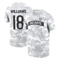 C.Bears #18 Caleb Williams Player Arctic Camo Salute to Service Performance T-Shirt Limited Ldoa Stitched Jerseys