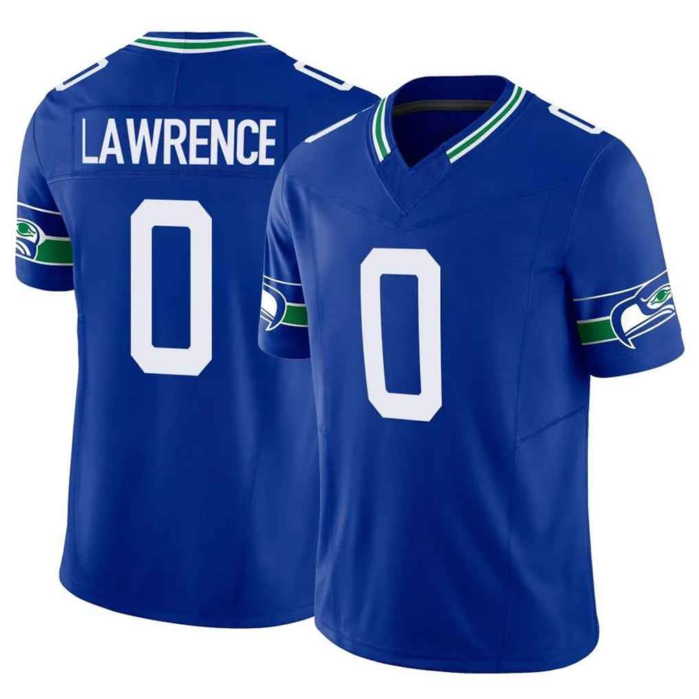 S.Seahawks #0 DeMarcus Lawrence Player Royal Limited Throwback Vapor F.U.S.E. Home Game Ldoa Stitched Jerseys