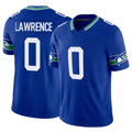 S.Seahawks #0 DeMarcus Lawrence Player Royal Limited Throwback Vapor F.U.S.E. Home Game Ldoa Stitched Jerseys