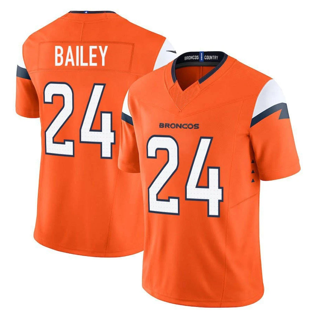 D.Broncos #24 Champ Bailey Player Orange Vapor F.U.S.E. Limited Home Game Ldoa Stitched Jerseys