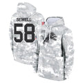 D.Lions #58 Penei Sewell Player Arctic Camo Salute to Service Hoodies Limited Game Ldoa Stitched Jerseys