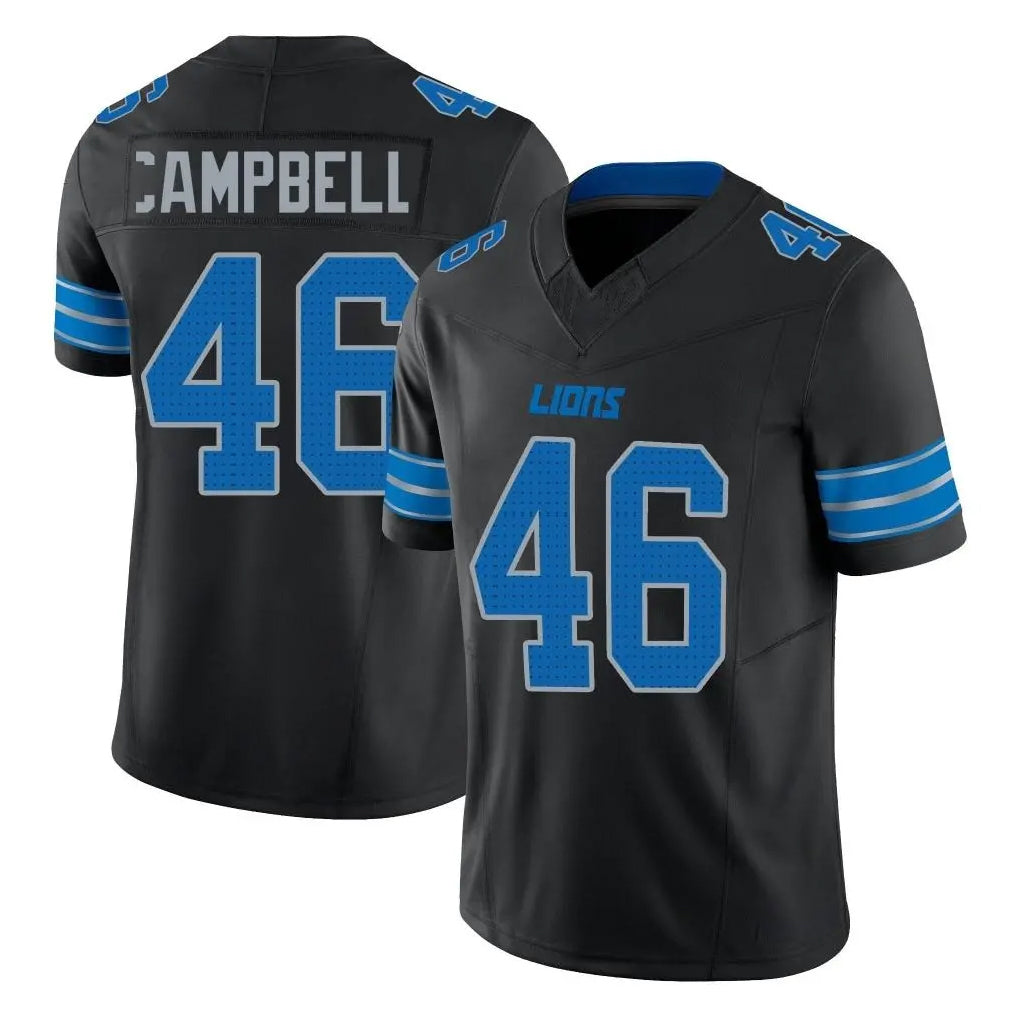 D.Lions #46 Jack Campbell Player Black Alternate Vapor F.U.S.E. Limited Home Game Ldoa Stitched Jerseys