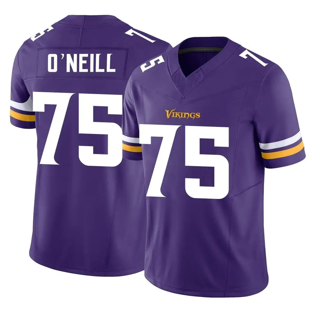 M.Vikings #75 Brian O'Neill Player Purple Limited Vapor F.U.S.E. Home Game Ldoa Stitched Jerseys
