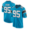 C.Panthers #95 Derrick Brown Player Blue Game Ldoa Stitched Jerseys