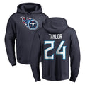 T.Titans #24 Alontae Taylor Player Navy Logo Pullover Hoodies Home Game Ldoa Stitched Jerseys