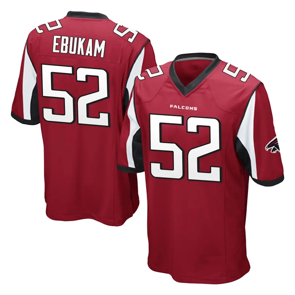 A.Falcons #52 Samson Ebukam Player Red Color Vapor Home Game Ldoa Stitched Jerseys