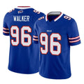B.Bills #96 Deone Walker Player Royal Vapor F.U.S.E. Limited Home Game Ldoa Stitched Jerseys