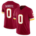 W.Commanders #0 Mike Sainristil Player Burgundy Limited Team Vapor F.U.S.E. Home Game Ldoa Stitched Jerseys