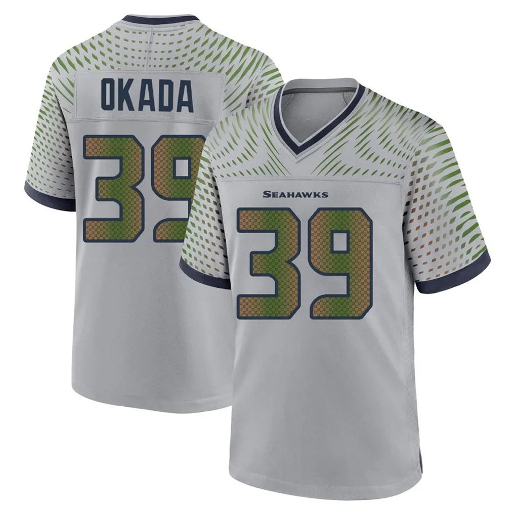 S.Seahawks #39 Ty Okada Player Grey 2025 Rivalries Collection Home Game Ldoa Stitched Jerseys