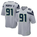 S.Seahawks #91 Byron Murphy II Player Gray Home Game Ldoa Stitched Jerseys