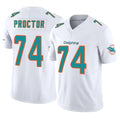 M.Dolphins #74 Kadyn Proctor Player White Limited Vapor F.U.S.E. Home Game Ldoa Stitched Jerseys