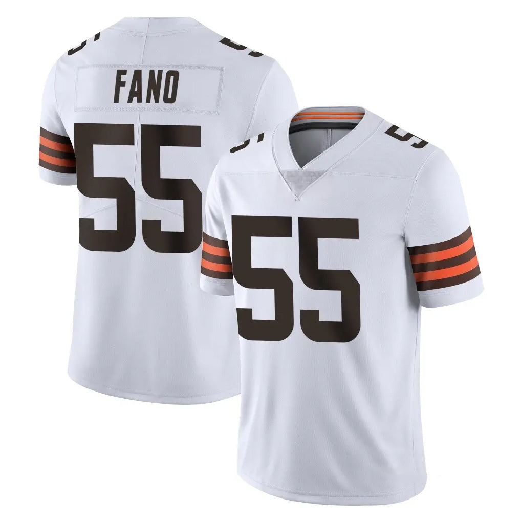 C.Browns #55 Spencer Fano Player White Vapor Untouchable Limited Home Game Ldoa Stitched Jerseys