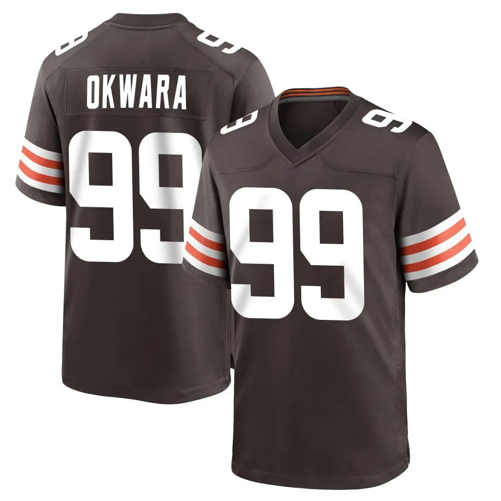 C.Browns #99 Julian Okwara Player Brown Home Game Ldoa Stitched Jerseys