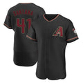 A.Diamondbacks #41 Carlos Santana Player Black Limited Elite Home Game Ldoa Stitched Jerseys