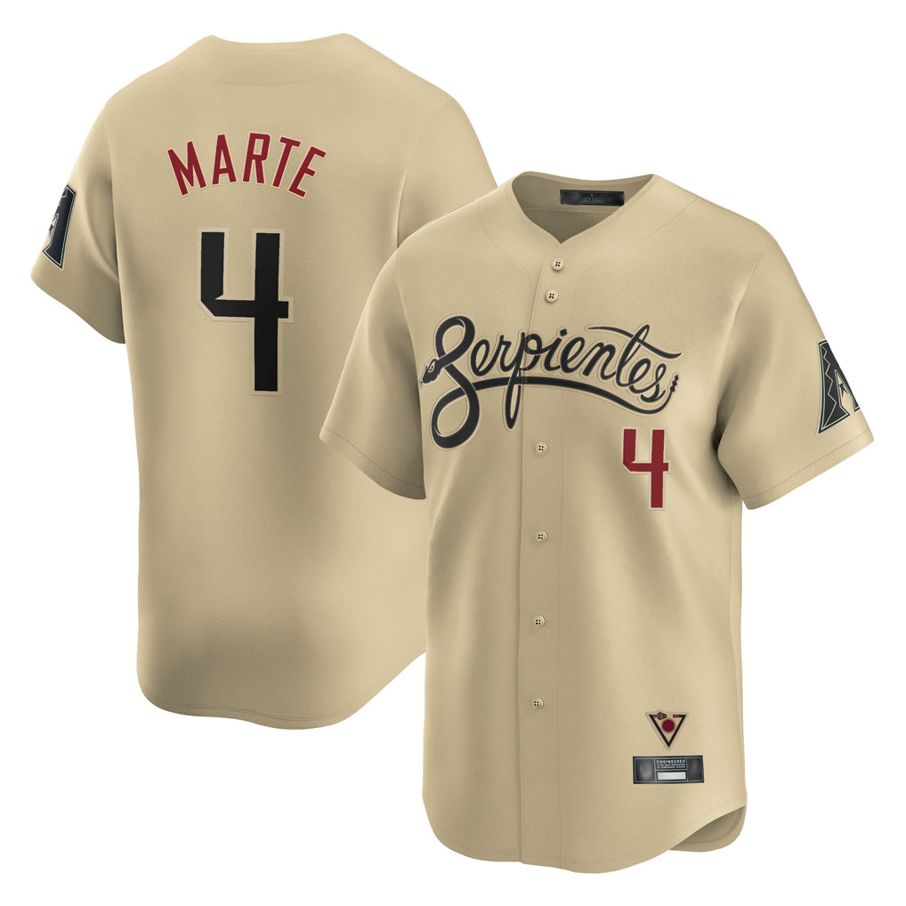A.Diamondbacks #4 Ketel Marte Player Tan City Connect Limited Home Game Ldoa Stitched Jerseys