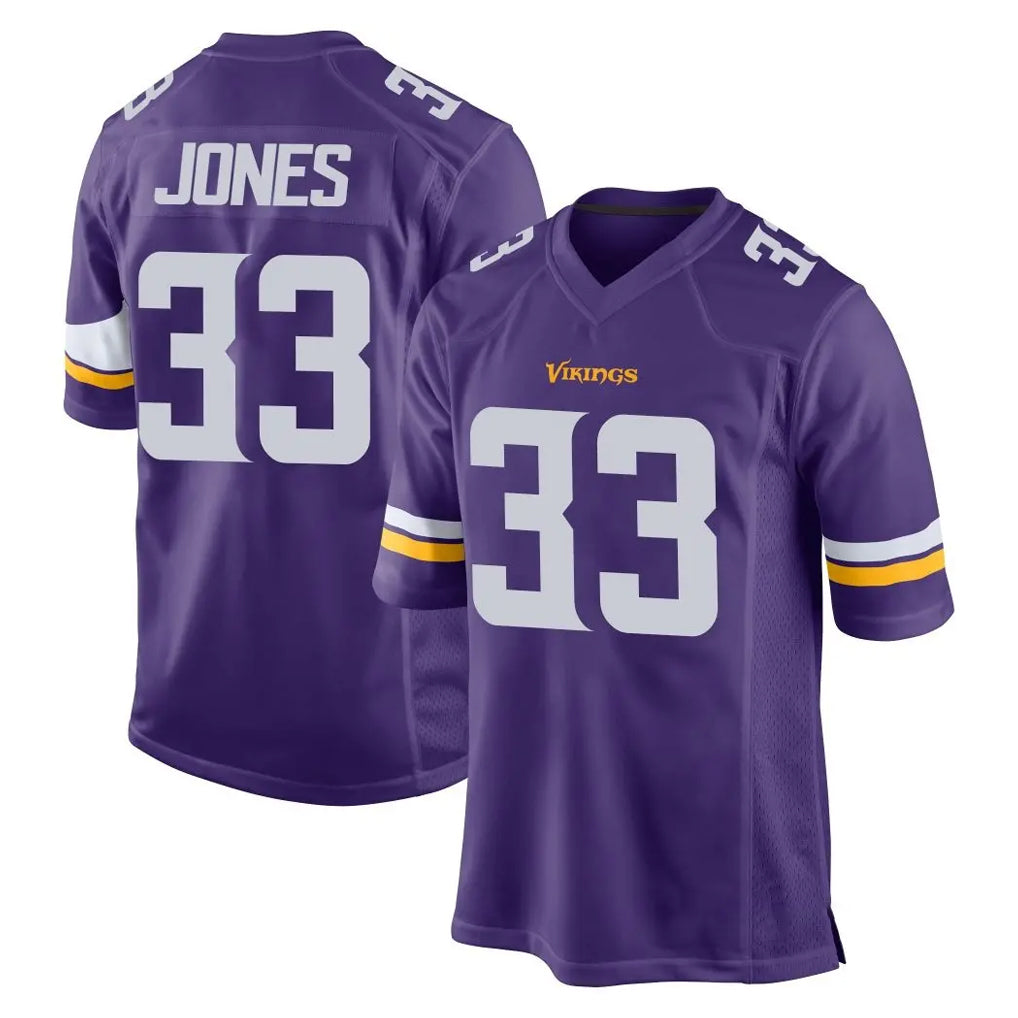 M.Vikings #33 Aaron Jones Sr. Player Purple Home Game Ldoa Stitched Jerseys