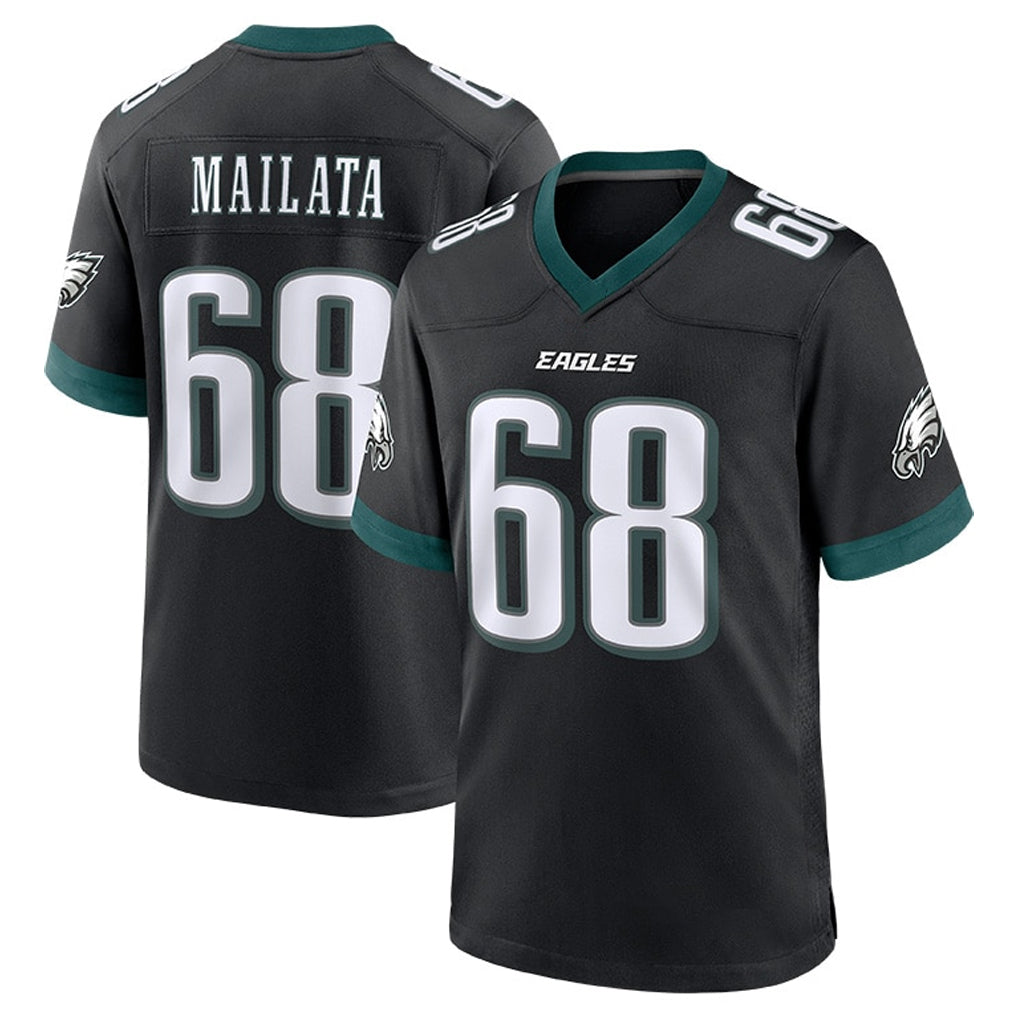 P.Eagles #68 Jordan Mailata Player Black Game Home Ldoa Stitched Jerseys