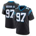 C.Panthers #97 Bobby Brown III Player Black Limited Home Game Ldoa Stitched Jerseys