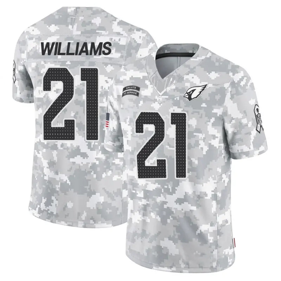 A.Cardinals #21 Garrett Williams Player Camo Salute to Service Limited Ldoa Stitched Jerseys