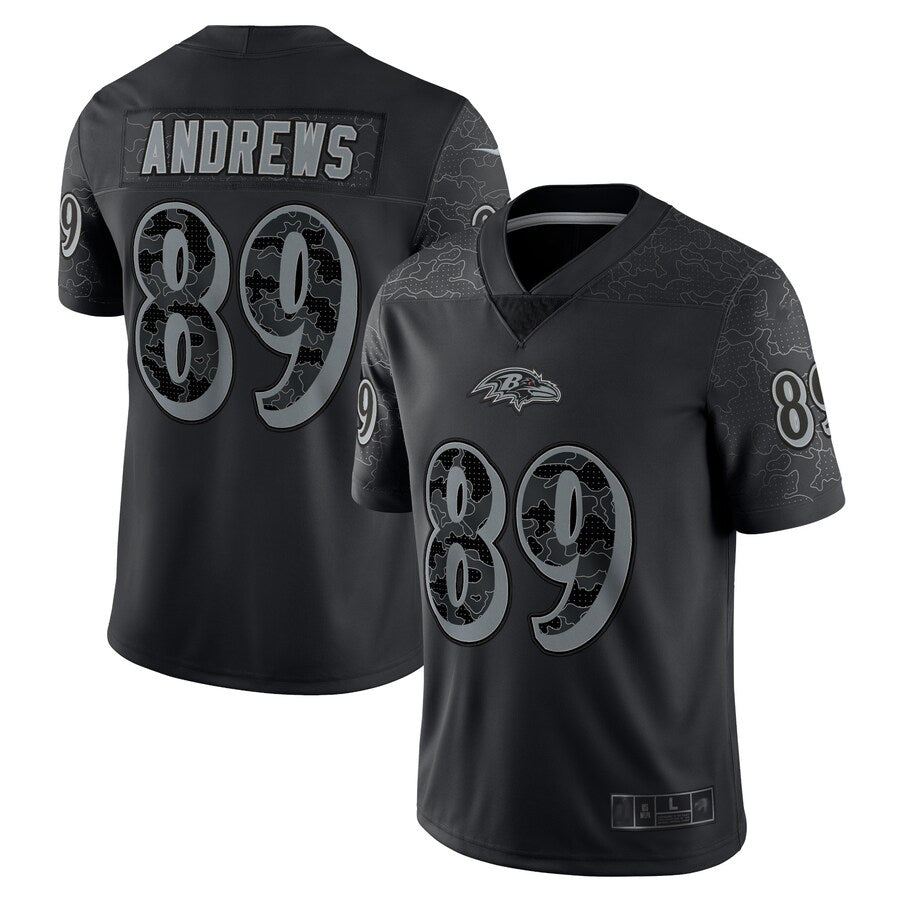 B.Ravens #89 Mark Andrews Player Black RFLCTV Limited Ldoa Stitched Jerseys