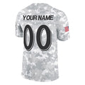 Custom B.Ravens Arctic Camo Salute to Service Limited Any Name & Numbers Ldoa Stitched Jerseys