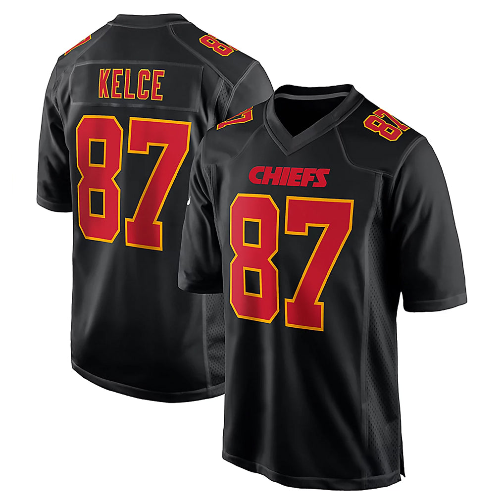 KC.Chiefs #87 Travis Kelce Player Black Fashion Home Game Ldoa Stitched Jerseys
