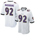 B.Ravens #92 Nnamdi Madubuike Player White Alternate Home Game Ldoa Stitched Jerseys