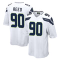 S.Seahawks #90 Jarran Reed Player White Home Game Ldoa Stitched Jerseys