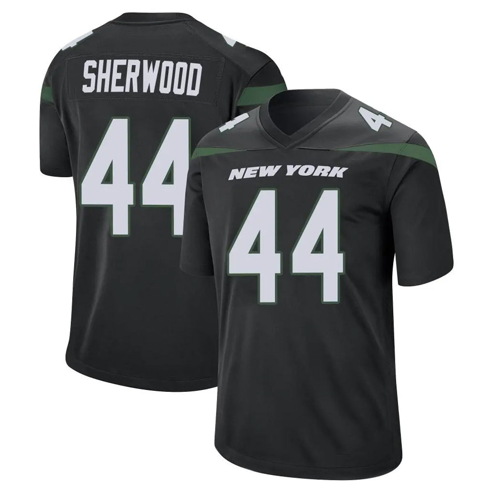 NY.Jets #44 Jamien Sherwood Player Stealth Black Home Game Ldoa Stitched Jerseys