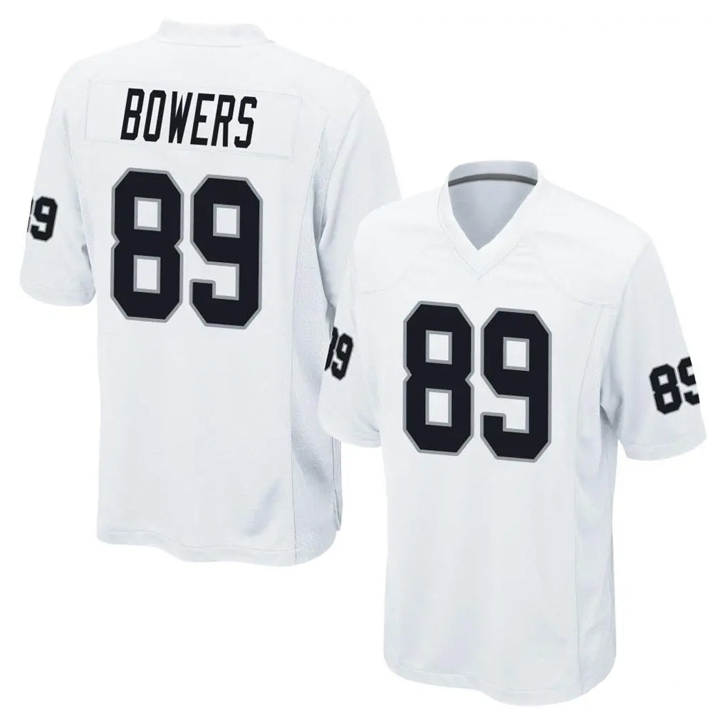 LV.Raiders #89 Brock Bowers Player White Home Game Ldoa Stitched Jerseys