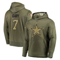 D.Cowboys #7 Rashan Gary Player Olive Salute to Service Pullover Hoodies Home Game Ldoa Stitched Jerseys