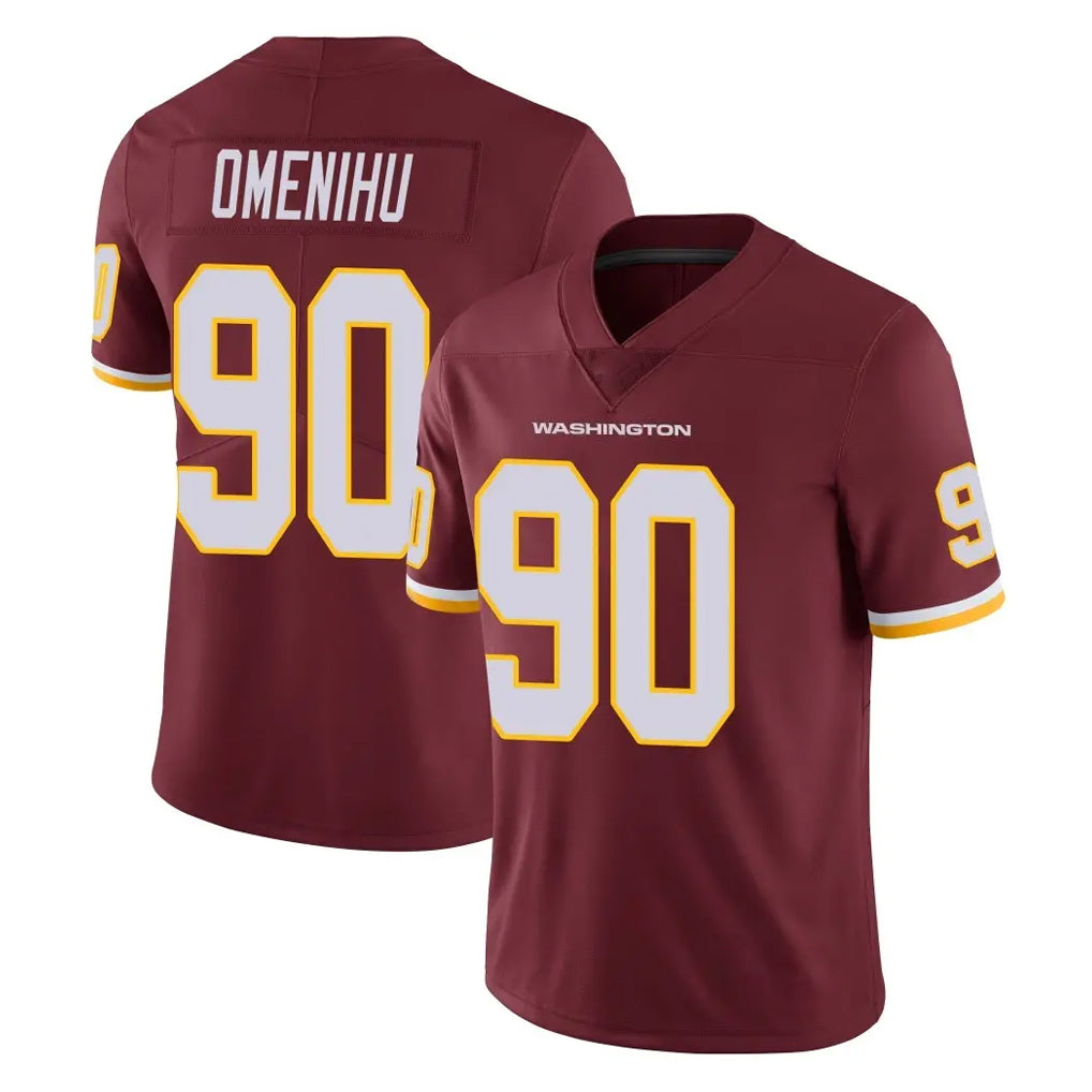 W.Commanders #90 Charles Omenihu Player Burgundy Limited Team Color Vapor Untouchable Home Game Ldoa Stitched Jerseys