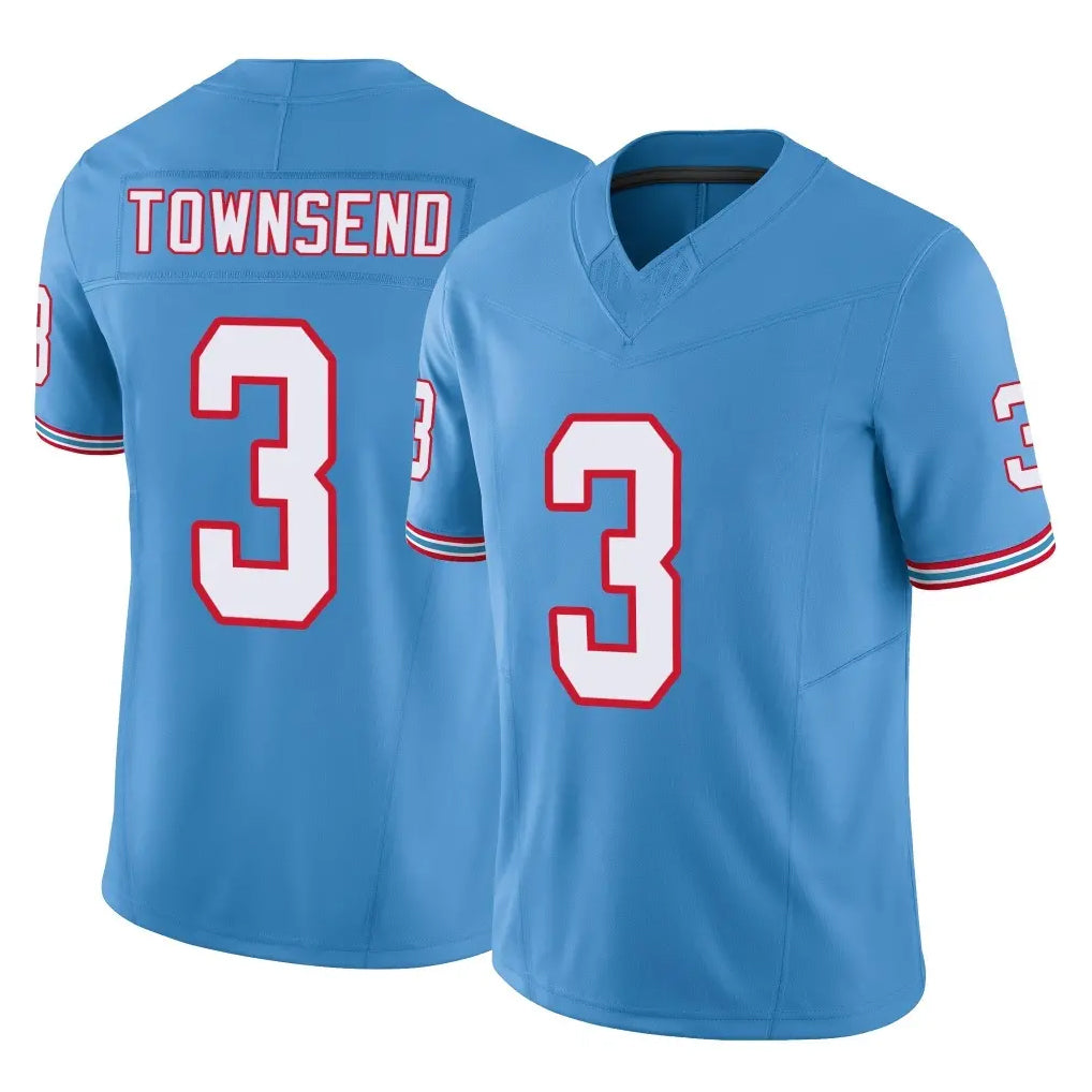 T.Titans #3 Tommy Townsend Player Light Blue Limited Vapor F.U.S.E. Home Game Ldoa Stitched Jerseys