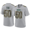 GB.Packers #50 Zach Tom Player Gray Atmosphere Fashion Home Game Ldoa Stitched Jerseys