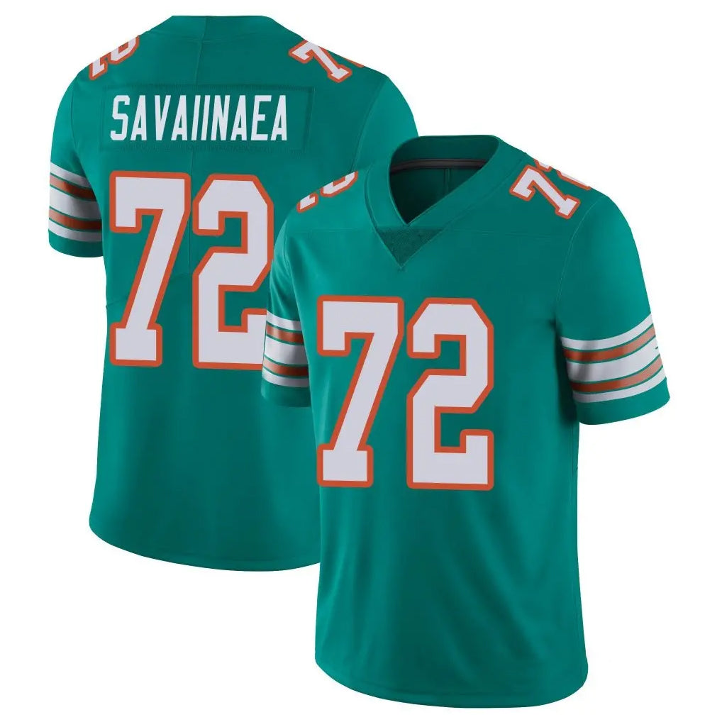M.Dolphins #72 Jonah Savaiinaea Player Aqua Limited Alternate Vapor Untouchable Home Game Ldoa Stitched Jerseys