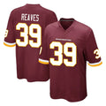 W.Commanders #39 Jeremy Reaves Player Burgundy Team Color Home Game Ldoa Stitched Jerseys