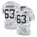 C.Panthers #63 Rasheed Walker Player Arctic Camo Salute to Service Limited Game Ldoa Stitched Jerseys