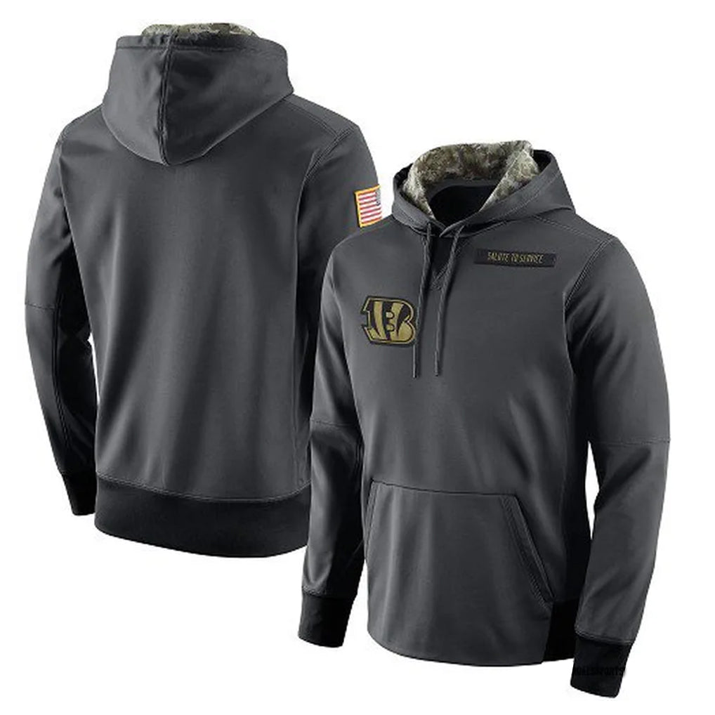 C.Bengals ## Bengals Blank Player Anthracite Salute to Service Player Performance Hoodie Ldoa Stitched Jerseys
