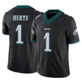 P.Eagles #1 Jalen Hurts Player Black Limited Vapor F.U.S.E. Home Game Ldoa Stitched Jerseys