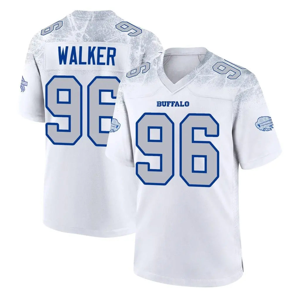 B.Bills #96 Deone Walker Player White Rivalries Collection Game Xdoa Stitched Jerseys