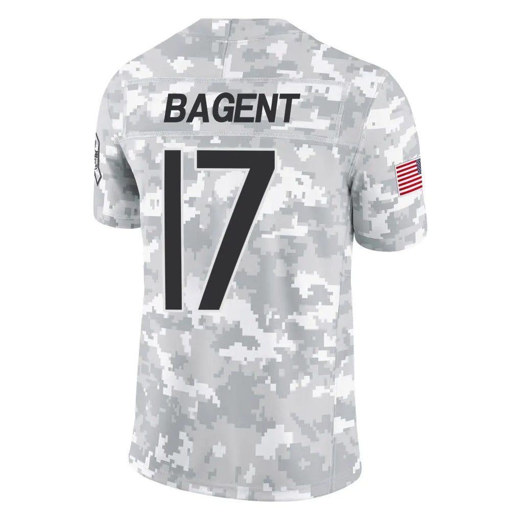 C.Bears #17 Tyson Bagent Player Arctic Camo Salute to Service Limited Ldoa Stitched Jerseys
