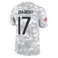 C.Bears #17 Tyson Bagent Player Arctic Camo Salute to Service Limited Ldoa Stitched Jerseys