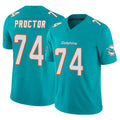 M.Dolphins #74 Kadyn Proctor Player Aqua Limited Vapor F.U.S.E. Home Game Ldoa Stitched Jerseys