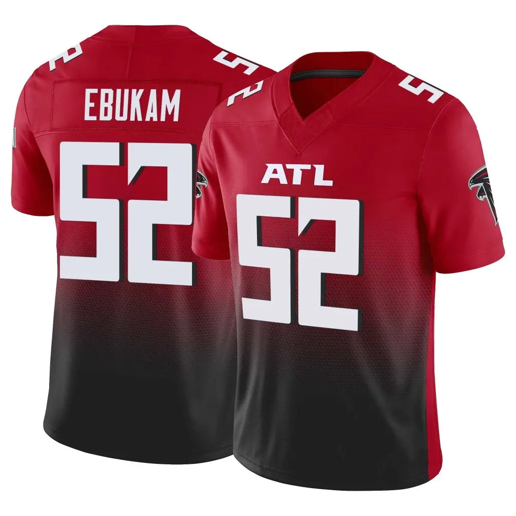 A.Falcons #52 Samson Ebukam Player Red Vapor F.U.S.E. Limited Home Game Ldoa Stitched Jerseys