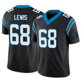 C.Panthers #68 Damien Lewis Player Black Vapor F.U.S.E. Limited Home Game Ldoa Stitched Jerseys