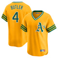 Athletics #4 Lawrence Butler Player Gold Cooperstown Collection T-shirt Game Ldoa Stitched Jerseys