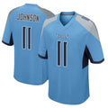 T.Titans #11 Jermaine Johnson II Player Light Blue Home Game Ldoa Stitched Jerseys