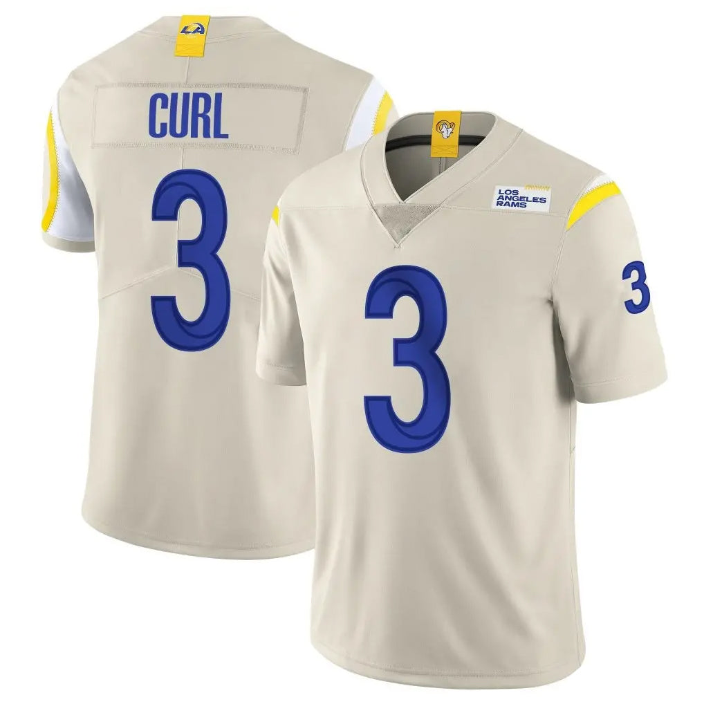 LA.Rams #3 Kam Curl Player Bone Limited Vapor Home Game Ldoa Stitched Jerseys