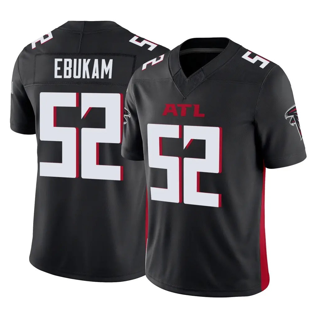 A.Falcons #52 Samson Ebukam Player Black Vapor F.U.S.E. Limited Home Game Ldoa Stitched Jerseys