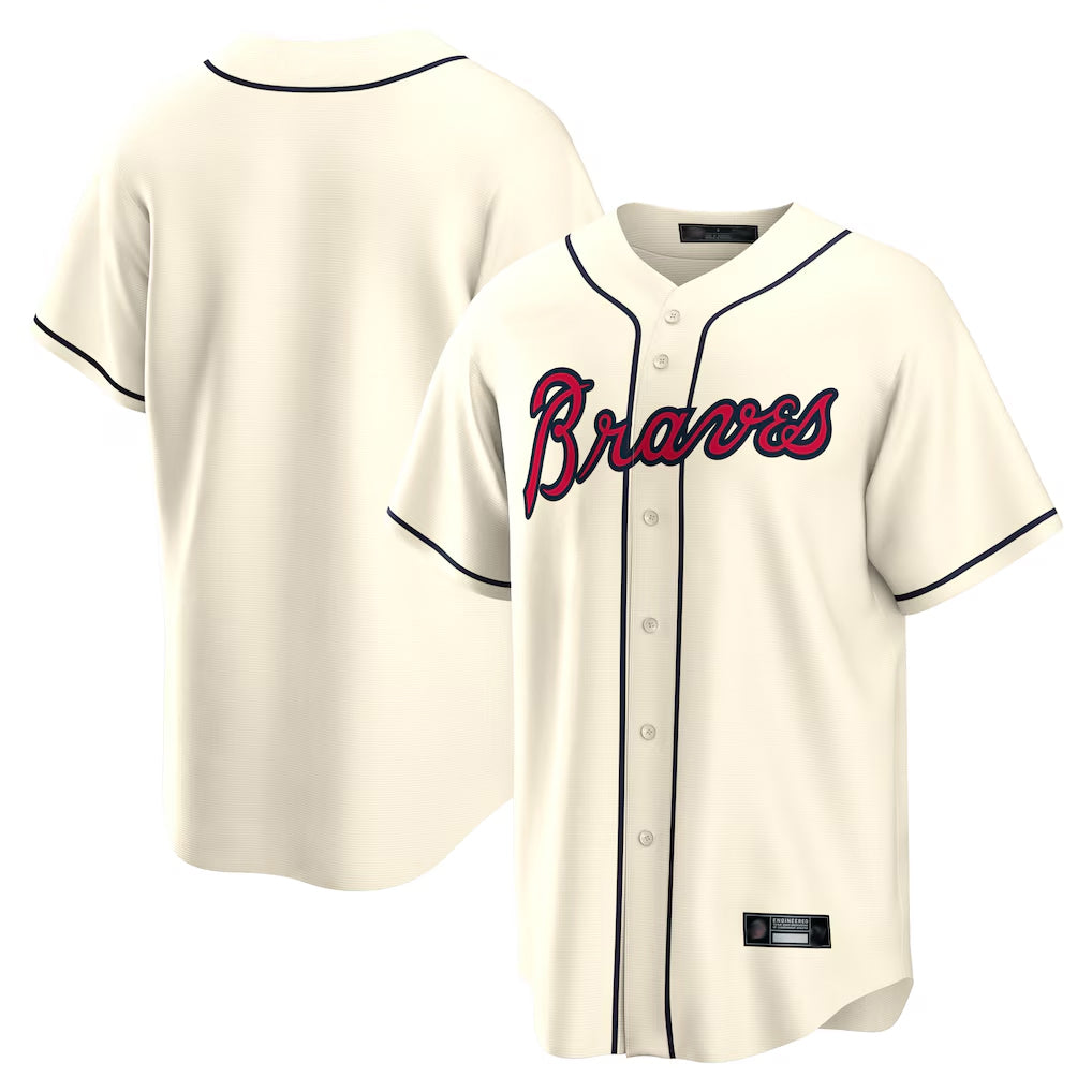 A.Braves ## Braves Blank Player Cream Home Game Ldoa Stitched Jerseys